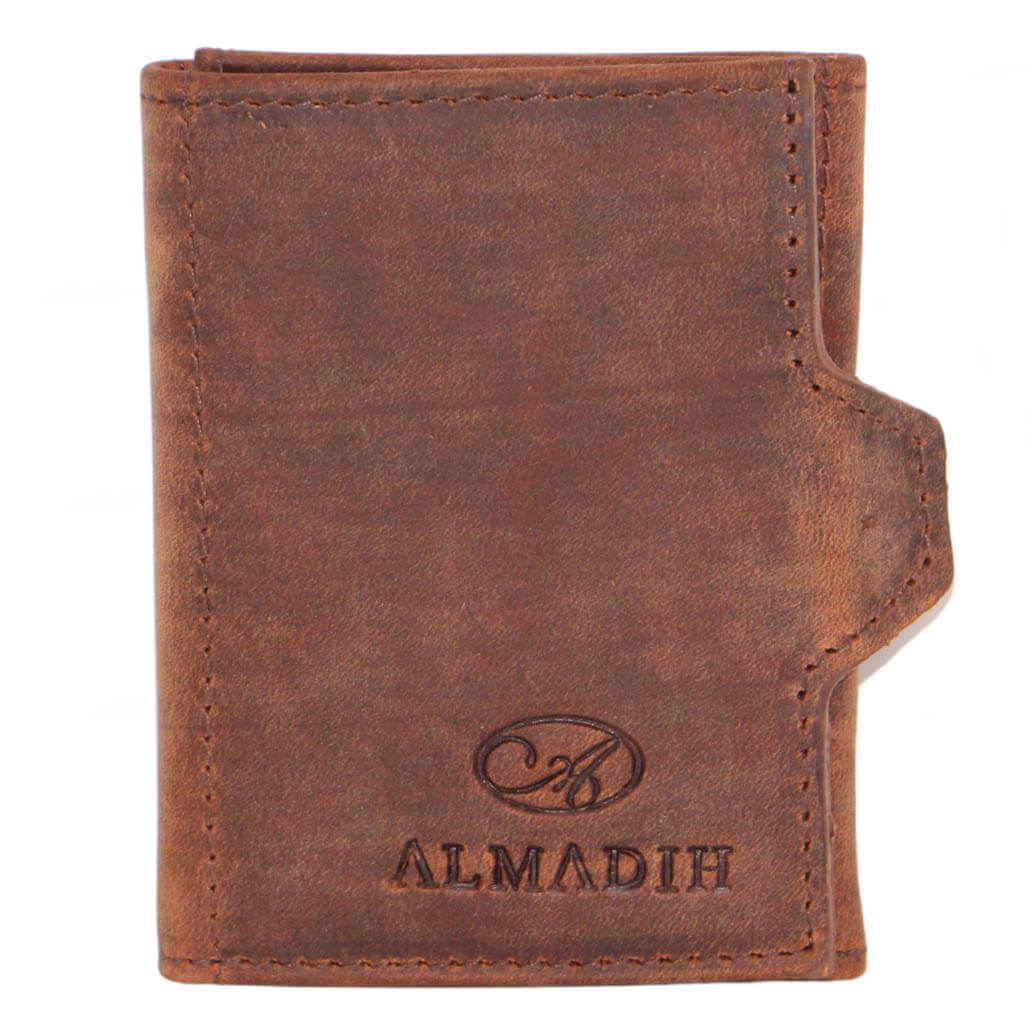 SP-4 ALMADIH Leder Portemonnaie Braun Vintage